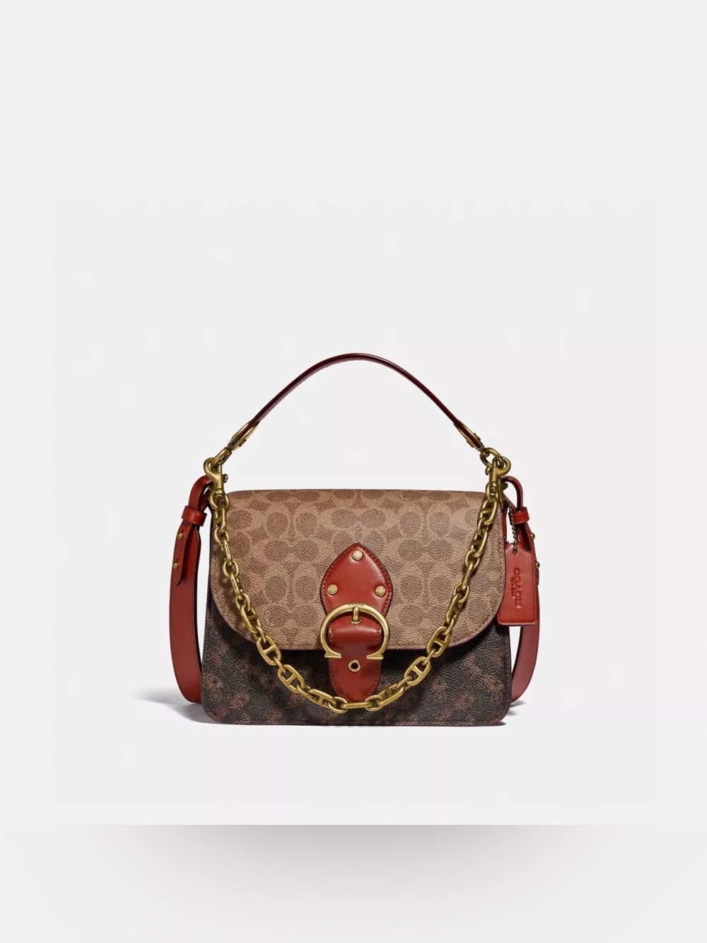 Coach Beat Shoulder Bag In Signature Canvas With Horse And Carriage Print